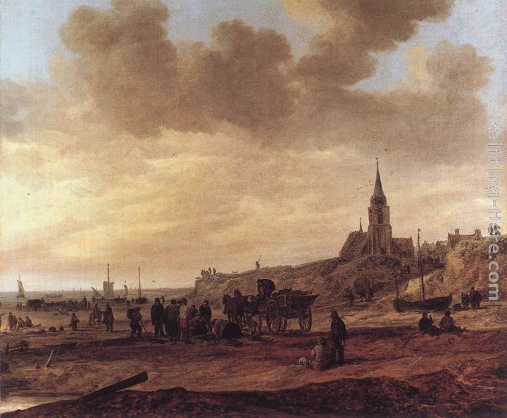 Beach at Scheveningen painting - Jan van Goyen Beach at Scheveningen art painting